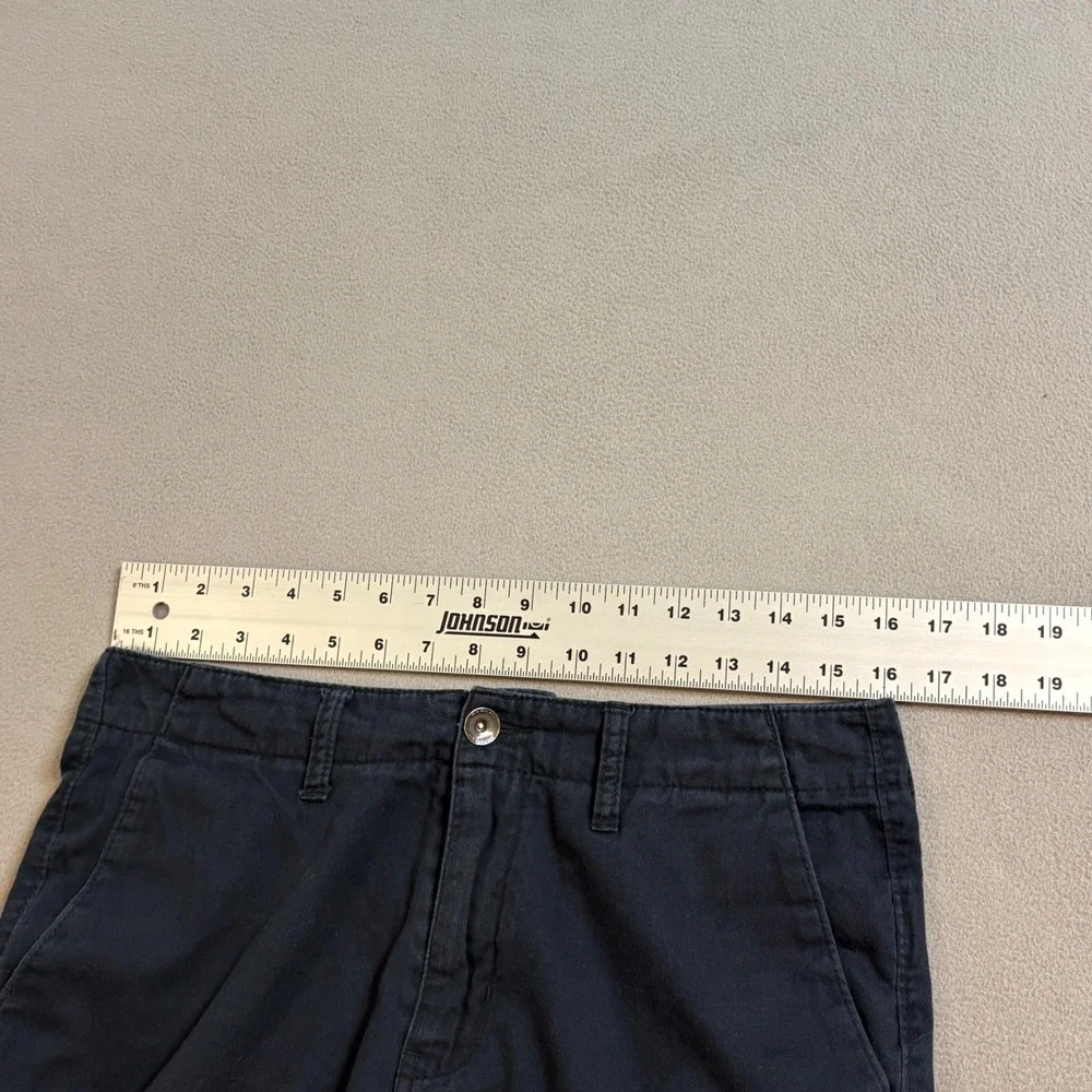 Oakley Mens Navy Blue Cotton Twill Chino Shorts Size 30 Flat Front